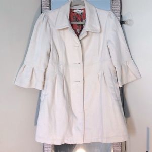 Girls Forever Ivory Cream White Mod 3/4 Bell sleeve Dress Jacket
